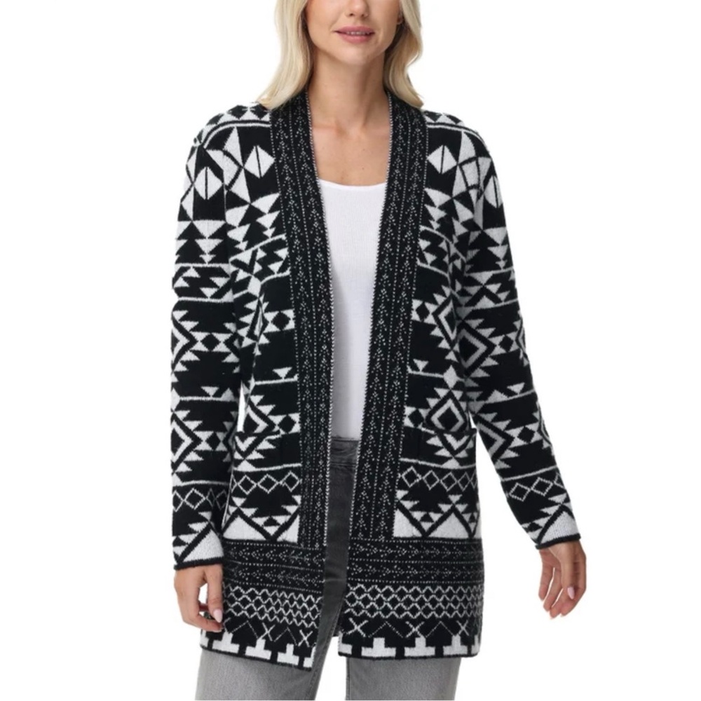 NWT Frye “The Cozy Cardigan” Black and White size XS